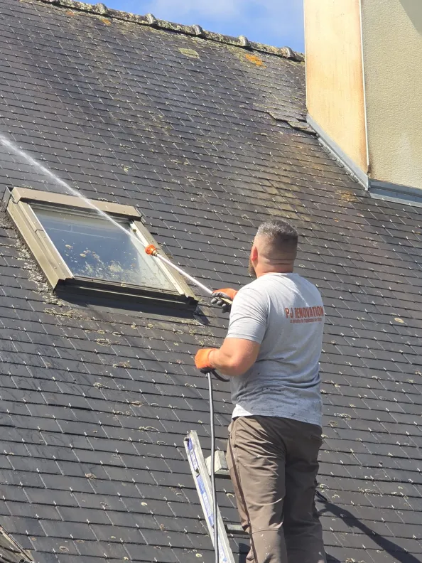 Réalisation PJ Rénovation sur une surface extérieure nettoyée